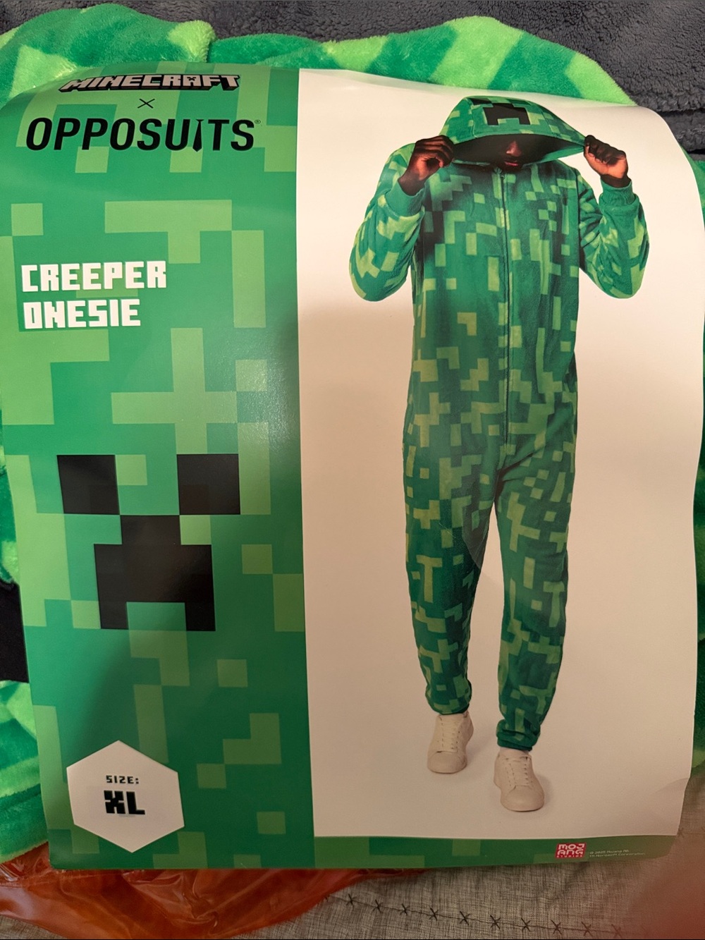 OppoSuits Green Pixel Creeper Onesie